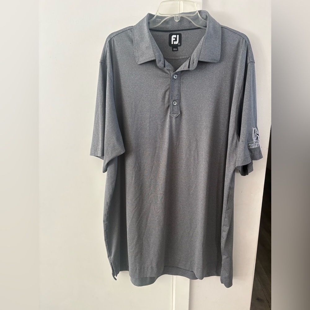 FootJoy FOUR SEASONS country club logo Golf Polo Shirt Men's XXL color gray